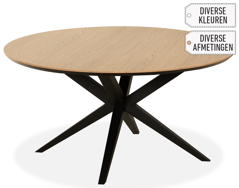 Laramie eettafel Rond Blond Oak